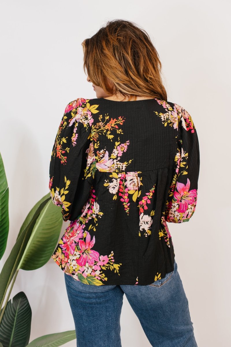 Floral Fever Top - Reg & Curvy - Macoma Boutique100 Short Sleeve