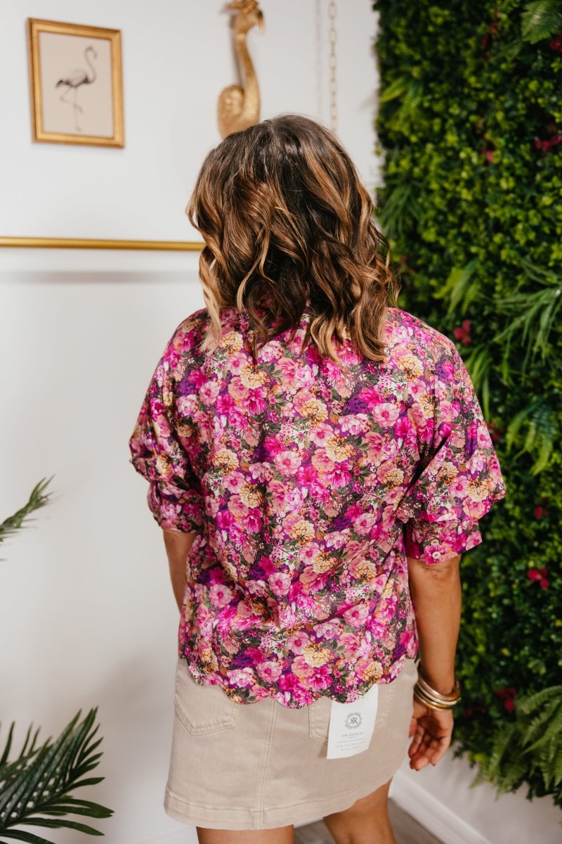 Floral Fling Top - Macoma Boutique100 Short Sleeve