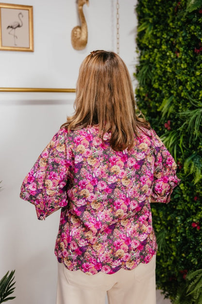 Floral Fling Top - Macoma Boutique100 Short Sleeve