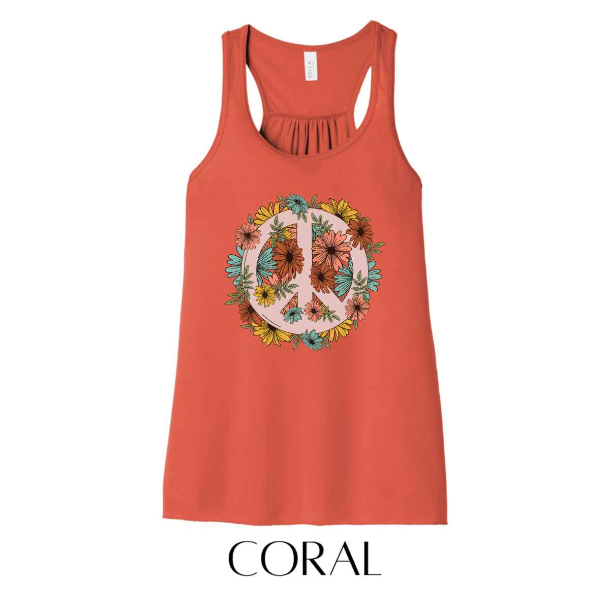 Floral Peace Graphic Tank Top - FINAL SALE