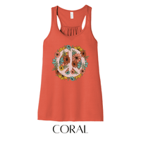 Floral Peace Graphic Tank Top - FINAL SALE