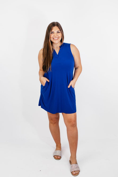 Flow And Go Dress in Royal Blue - Reg/Curvy - FINAL SALE - Macoma Boutique250 Dresses