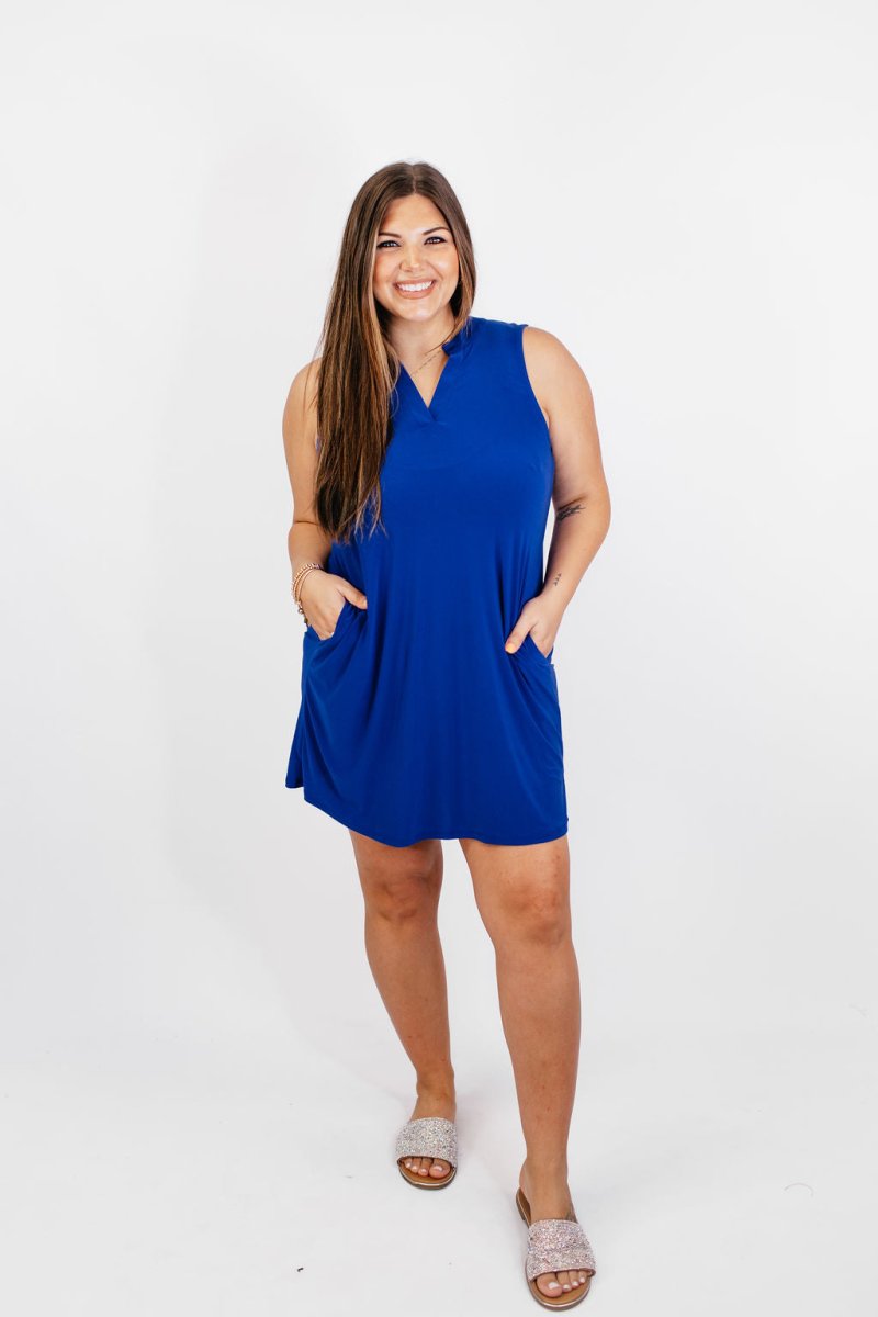 Flow And Go Dress in Royal Blue - Reg/Curvy - FINAL SALE - Macoma Boutique250 Dresses