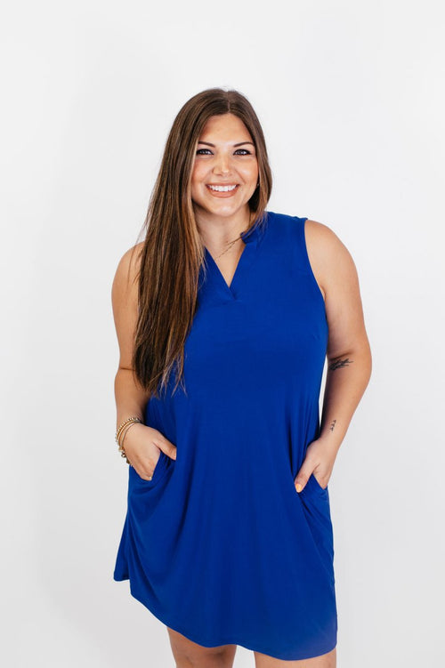 Flow And Go Dress in Royal Blue - Reg/Curvy - FINAL SALE - Macoma Boutique250 Dresses