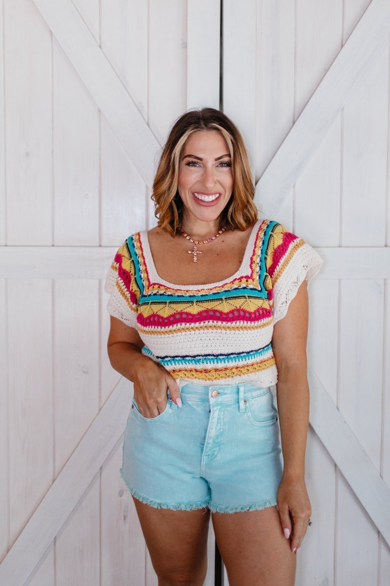 Fray Game Shorts in Mint FINAL SALE - Macoma Boutique180 Shorts