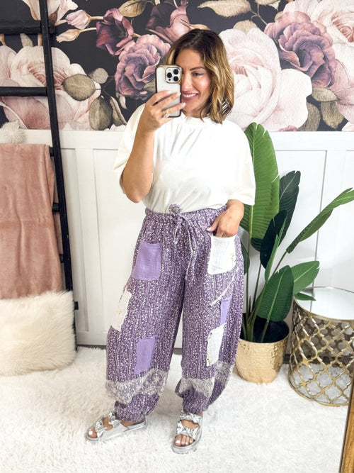 Free Spirit Patch Pants - Macoma Boutique210 Other Bottoms
