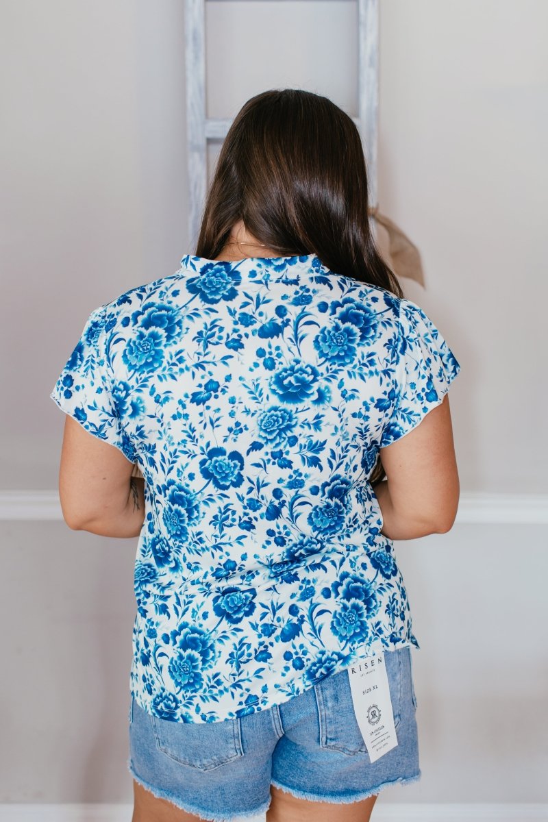 Fresh Picked Top In Floral - Reg & Curvy - Macoma Boutique100 Short Sleeve