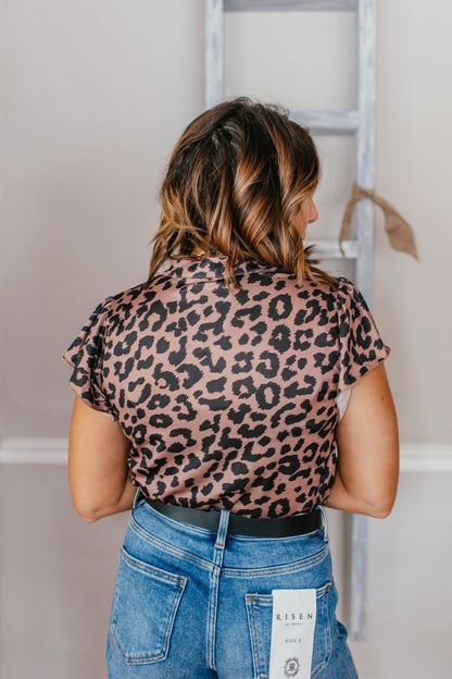 Fresh Picked Top In Leopard - Reg & Curvy - Macoma Boutique100 Short Sleeve