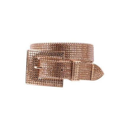 Fully Rhinestone Encrusted Belt In Gold - Macoma Boutique310 Accessories/Jewelry
