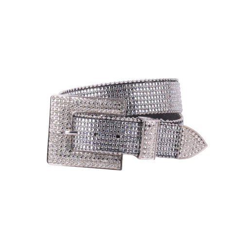 Fully Rhinestone Encrusted Belt In Silver - Macoma Boutique310 Accessories/Jewelry