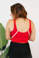 Game On Red Racer Crop Top - Macoma Boutique110 Tanks