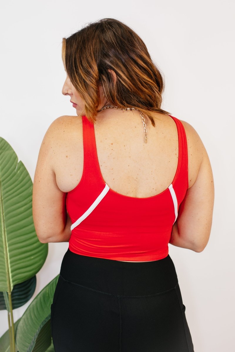 Game On Red Racer Crop Top - Macoma Boutique110 Tanks