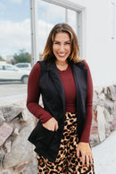 Get The Job Done Vest In Black - Reg & Curvy - Macoma Boutique240 Jackets/Blazers