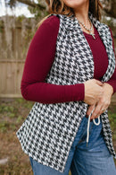 Get The Job Done Vest In Houndstooth - Reg & Curvy - Macoma Boutique240 Jackets/Blazers