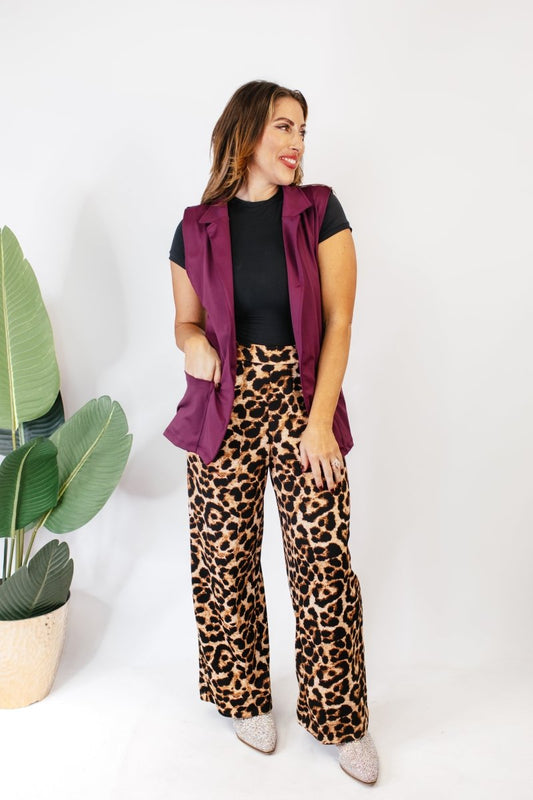 Get The Job Done Vest In Plum - Reg & Curvy - Macoma Boutique240 Jackets/Blazers