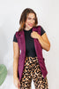 Get The Job Done Vest In Plum - Reg & Curvy - Macoma Boutique240 Jackets/Blazers