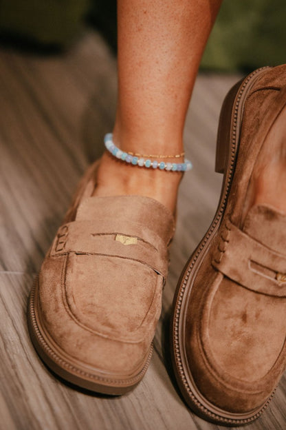 Girl Next Door Anklet In Aqua Gold - Macoma Boutique315 Jewelry