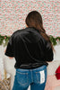 Glam Hour Velvet Top In Black - Reg & Curvy - Macoma Boutique100 Short Sleeve