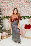 Glam Hour Velvet Top In Brown - Reg & Curvy - Macoma Boutique100 Short Sleeve