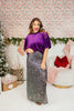 Glam Hour Velvet Top In Purple - Reg & Curvy - Macoma Boutique100 Short Sleeve