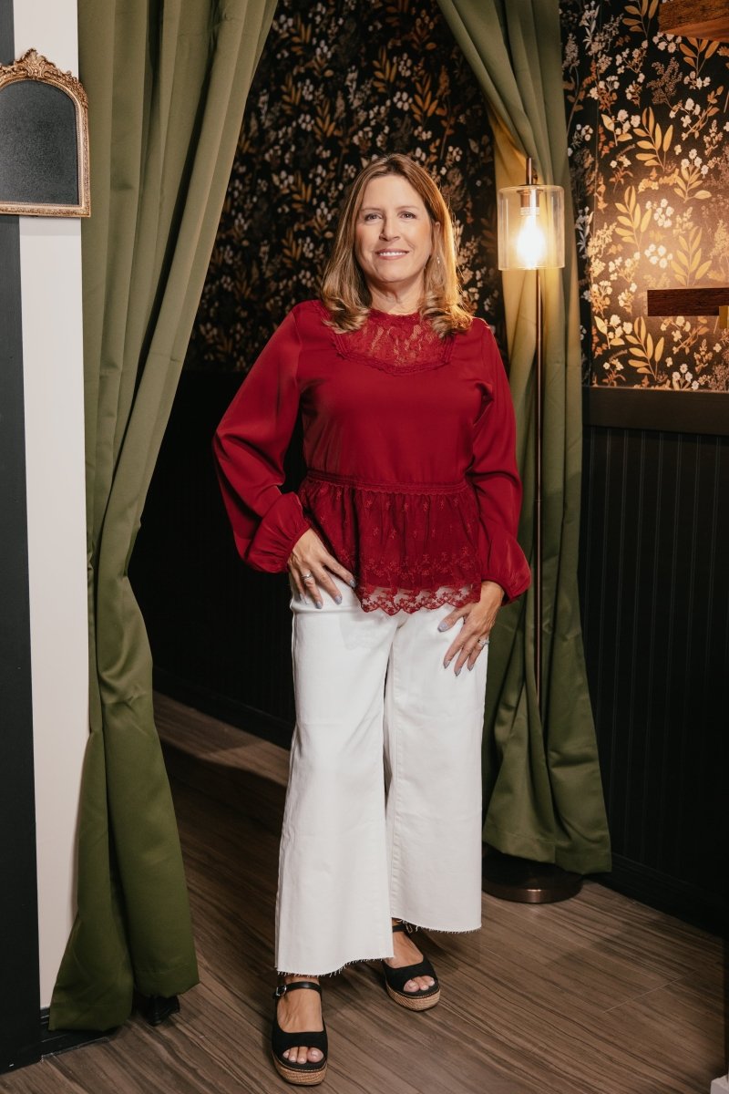 Glass Of Cab Top - Reg & Curvy - Macoma Boutique120 Long Sleeve