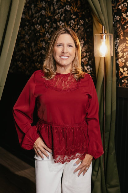 Glass Of Cab Top - Reg & Curvy - Macoma Boutique120 Long Sleeve