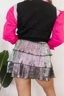 Glimmer And Shine Skort In Silver - Reg & Curvy - Macoma Boutique200 Skirts
