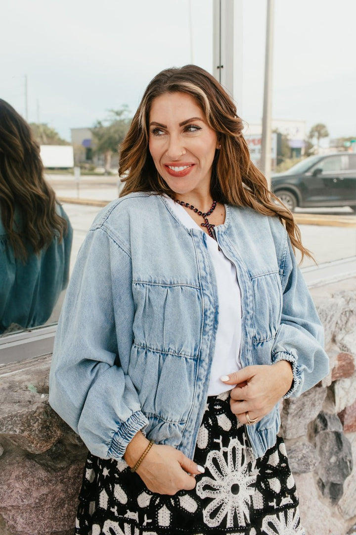 Glow - Up Denim Jacket - Macoma Boutique240 Jackets/Blazers