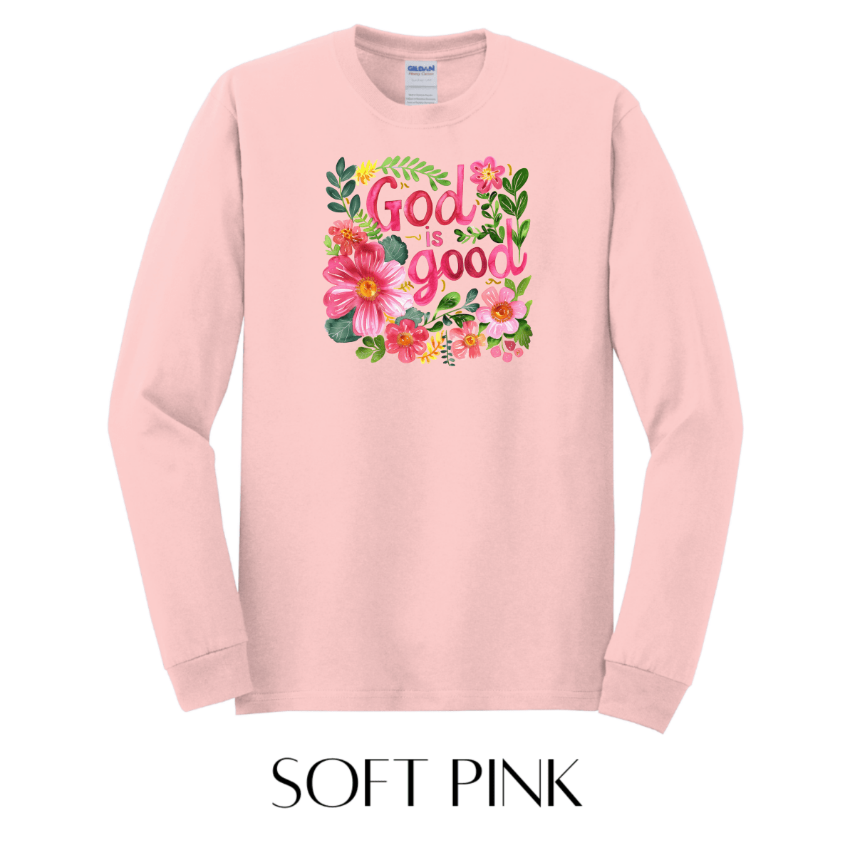 God Is Good Long Sleeve Graphic Tee - FINAL SALE - Macoma Boutique555 Presales