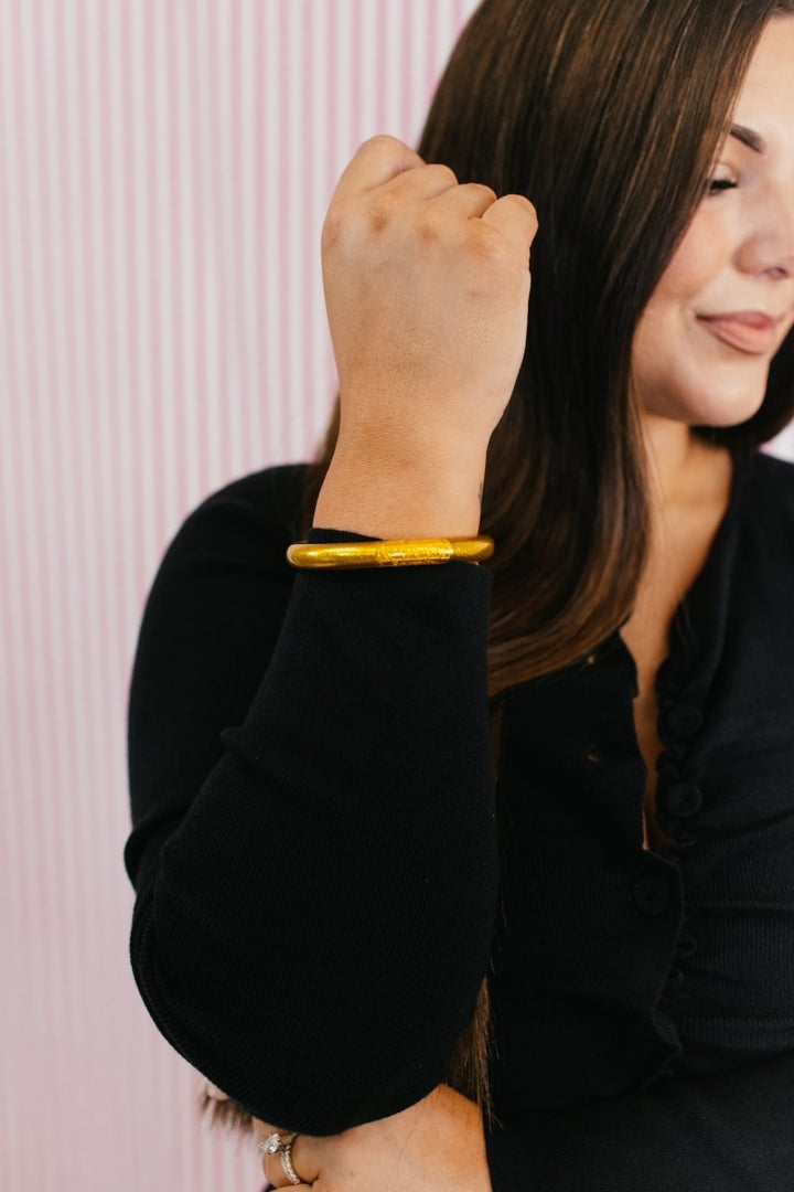 Gold Tzubbie All Weather Bangle In Serenity Prayer - Macoma Boutique310 Accessories/Jewelry