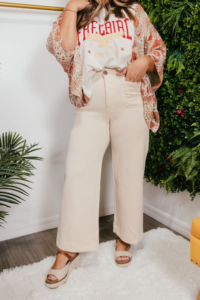 Graceful Moments Pants In Ecru - Macoma Boutique210 Other Bottoms