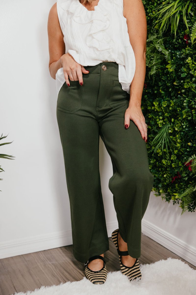 Graceful Moments Pants In Olive - Macoma Boutique304 Sandals
