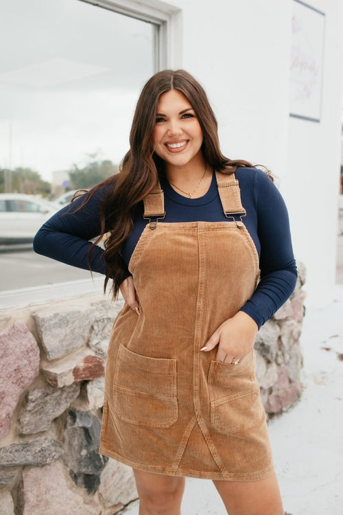 Harvest Corduroy Overall Dress - Macoma Boutique260 Jumpsuits/Rompers/Overalls