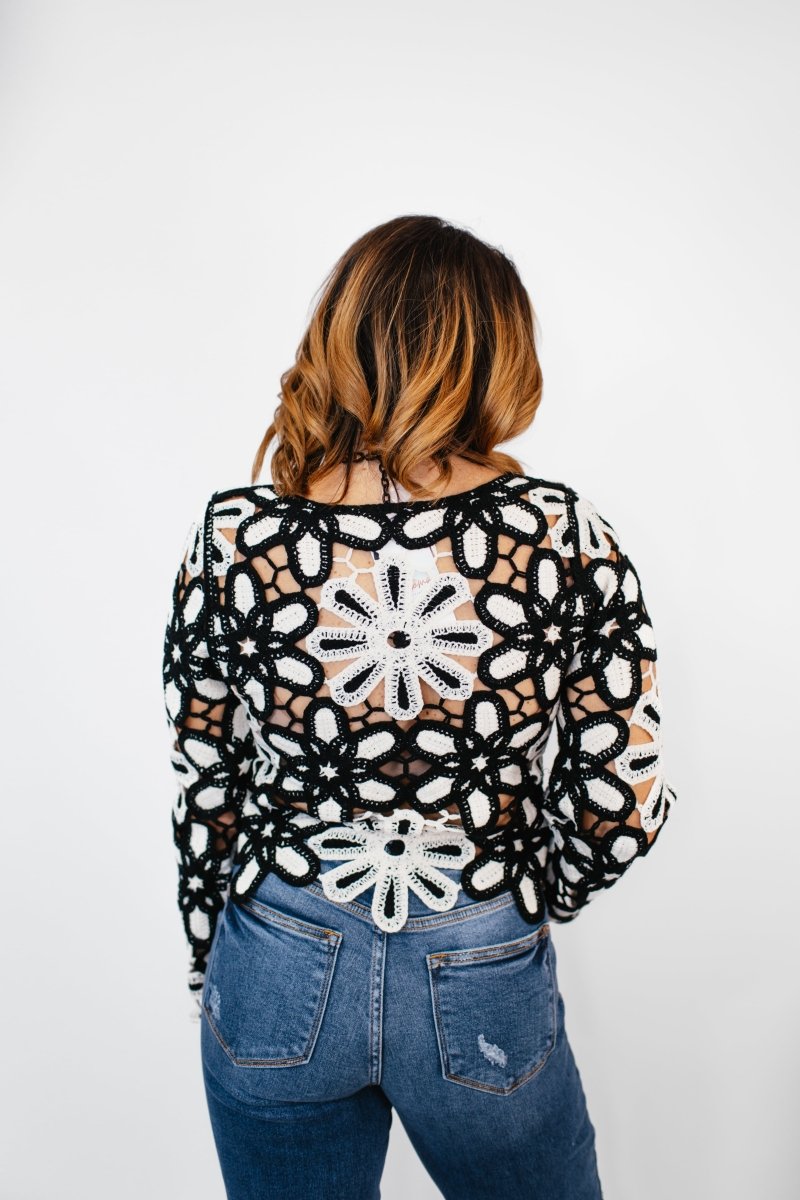 Hear Me Out Top in Black & Beige - FINAL SALE - Macoma Boutique120 Long Sleeve