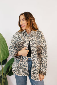 Hear Me Roar Leopard Denim Jacket