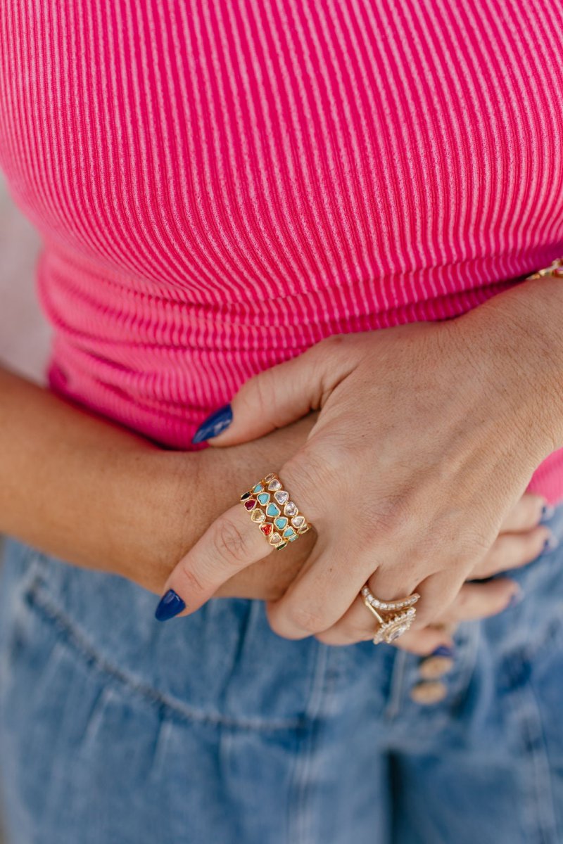 Heart Glow Ring In Mix - Macoma Boutique310 Accessories/Jewelry