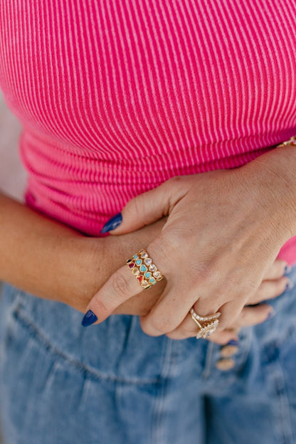 Heart Glow Ring In Mix - Macoma Boutique310 Accessories/Jewelry
