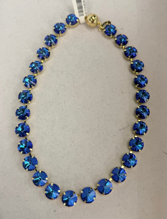 Hello Lovely 12MM Necklace in Blue Sapphire - Macoma Boutique315 Jewelry