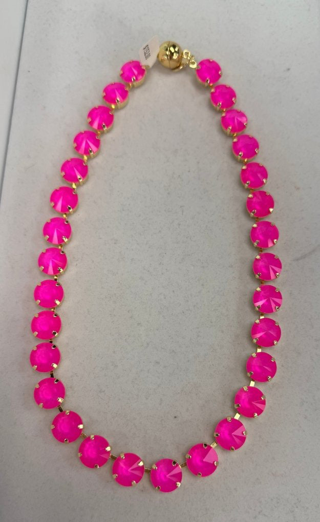 Hello Lovely 12MM Necklace in Hot Pink - Macoma Boutique315 Jewelry