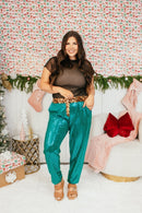 Holiday Glow Joggers In Cheetah - Reg & Curvy - Macoma Boutique210 Other Bottoms