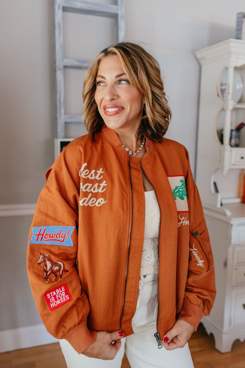 Howdy Honey Jacket In Burnt Orange - Macoma Boutique240 Jackets/Blazers