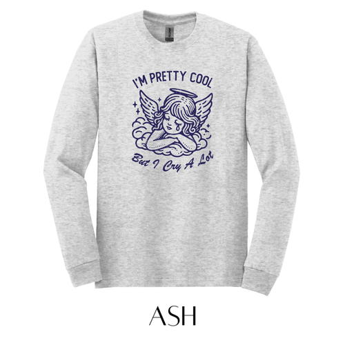 I Cry A Lot Long Sleeve Graphic Tee - FINAL SALE - Macoma Boutique555 Presales