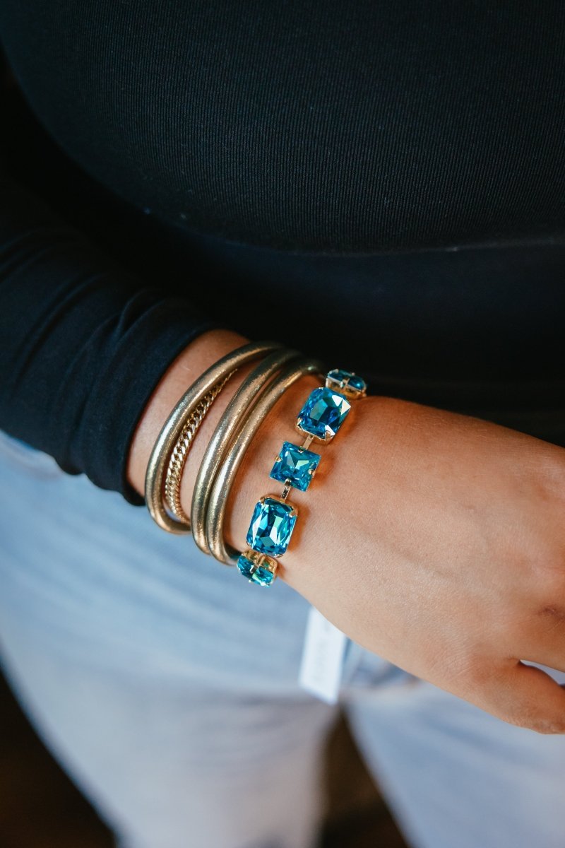 I'm Still Bejeweled Bracelet in Blue - Macoma Boutique315 Jewelry