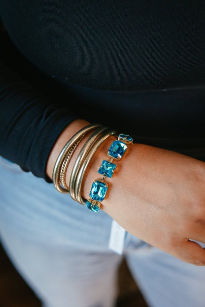I'm Still Bejeweled Bracelet in Blue - Macoma Boutique315 Jewelry