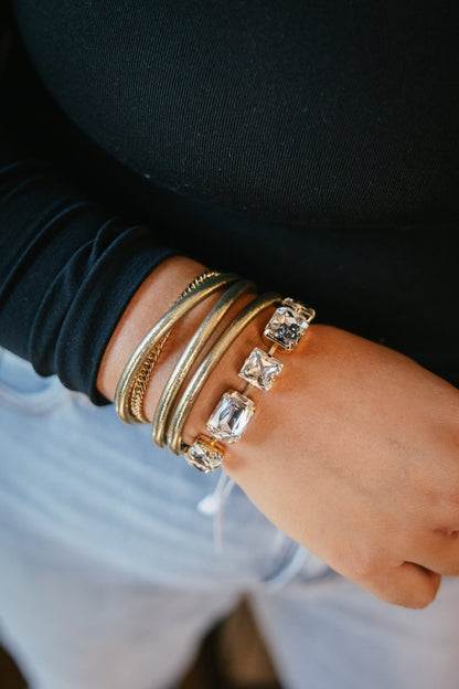 I'm Still Bejeweled Bracelet in Clear - Macoma Boutique315 Jewelry