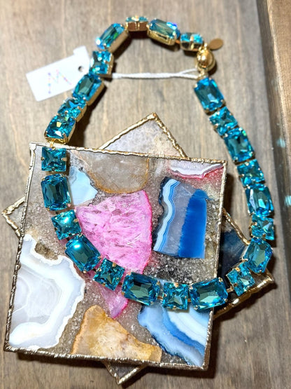 I'm Still Bejeweled Necklace in Blue - Macoma Boutique315 Jewelry