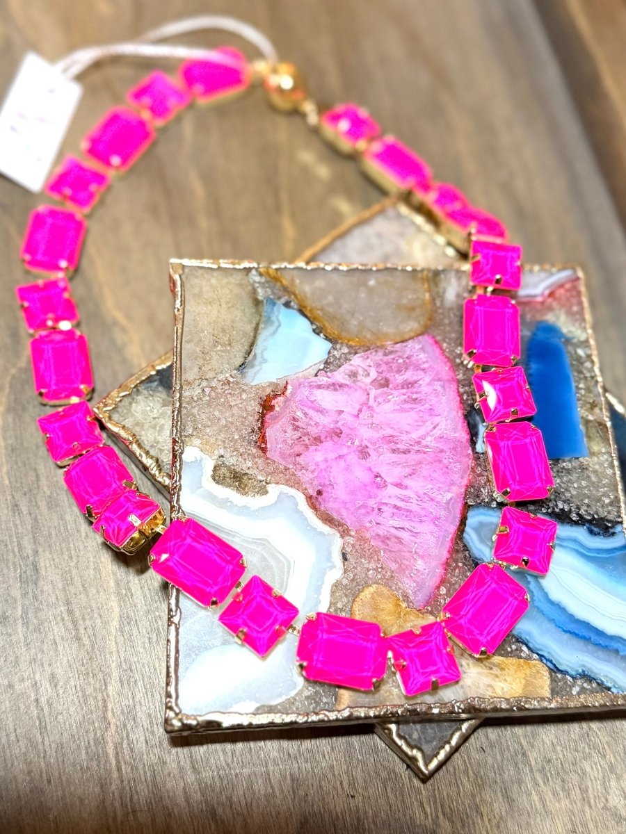 I'm Still Bejeweled Necklace in Hot Pink - Macoma Boutique315 Jewelry