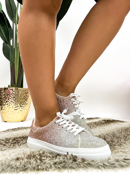 Corky's Silver Gold Ombre Bedazzle Sneakers