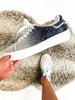 Corky's Silver Black Ombre Bedazzle Sneakers