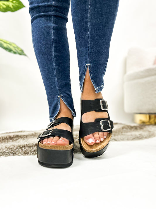 Corky's Black Smooth Wannabe Sandals